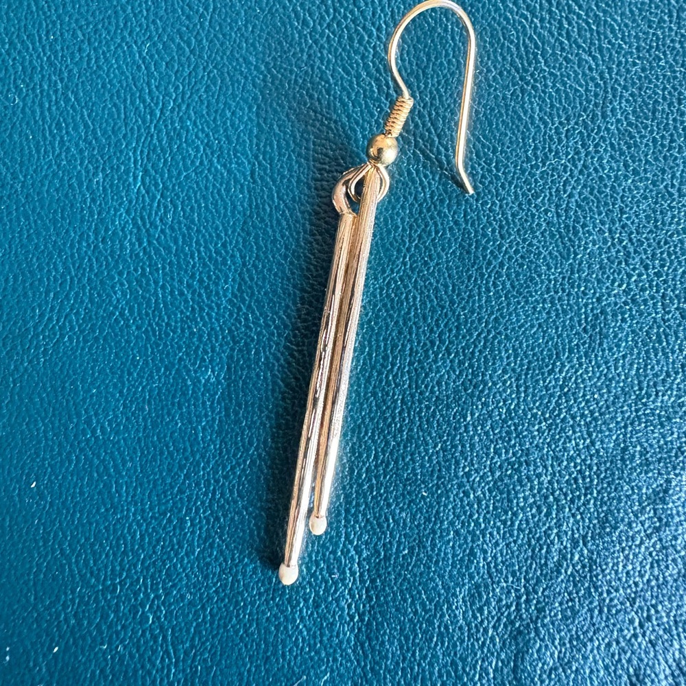 Elegant Gold plated drumstick earring